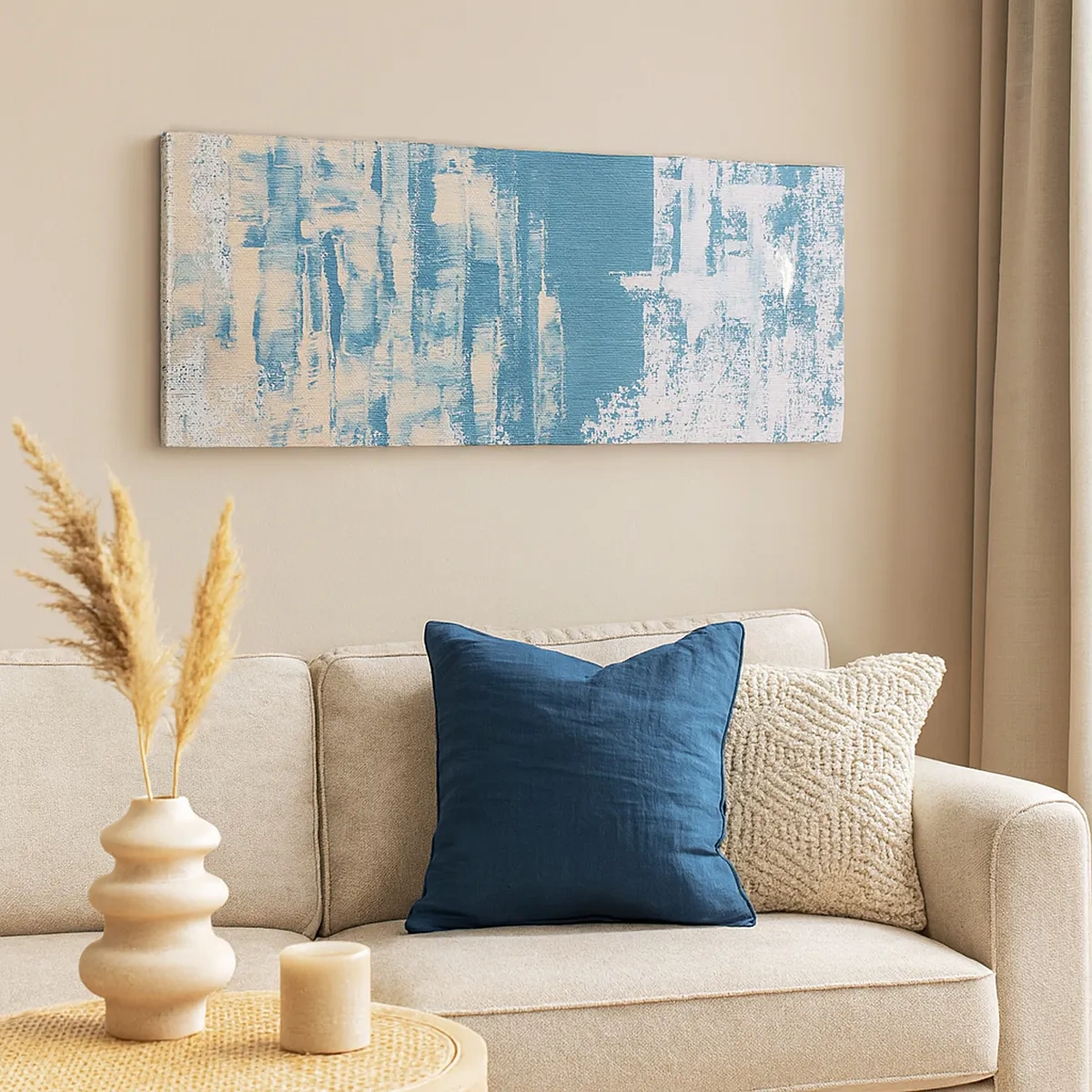 Canvastavla - Bild på duk - Genom istapp - 30x30 cm