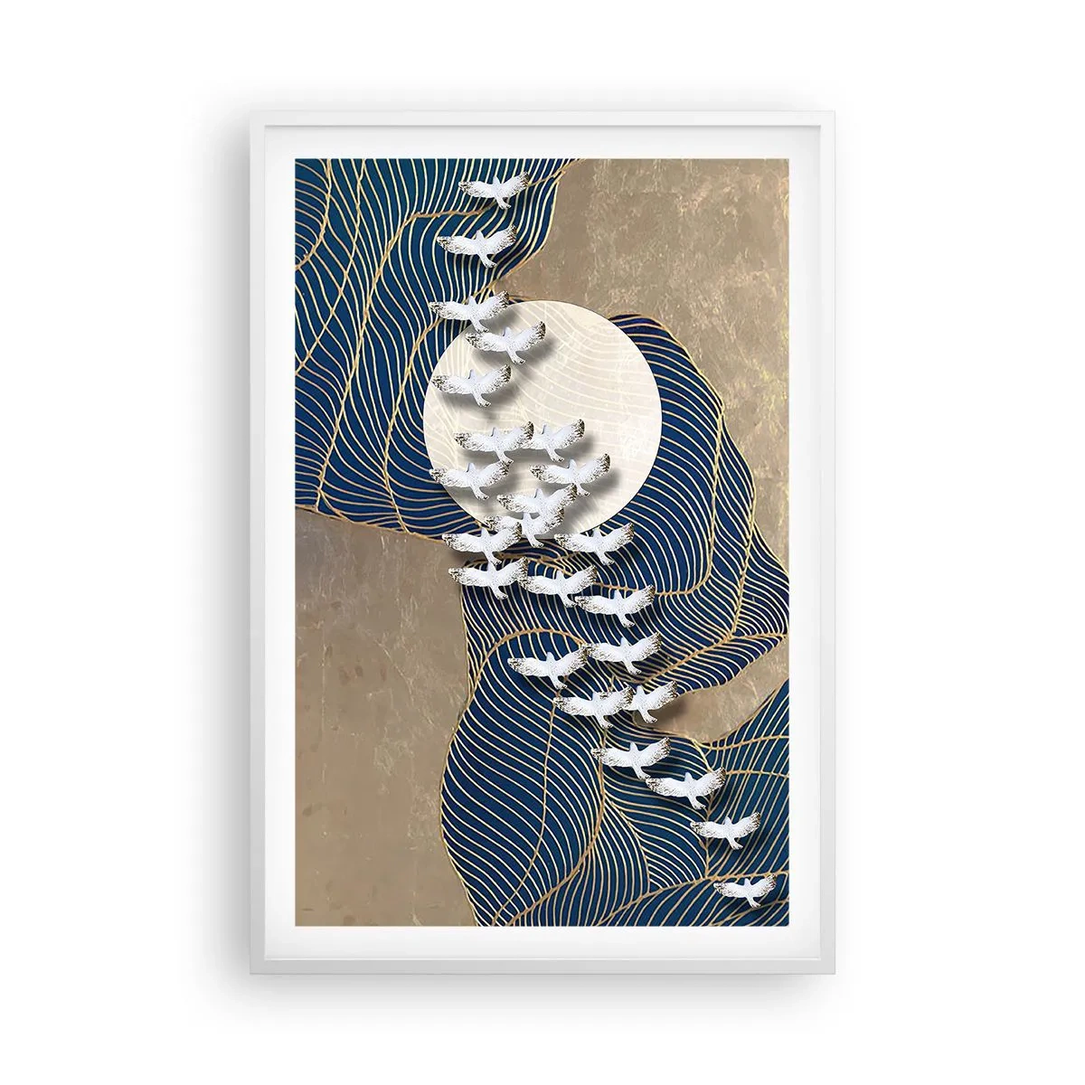 Affisch i vit ram - Frihet, vandring, gemenskap - 61x91 cm