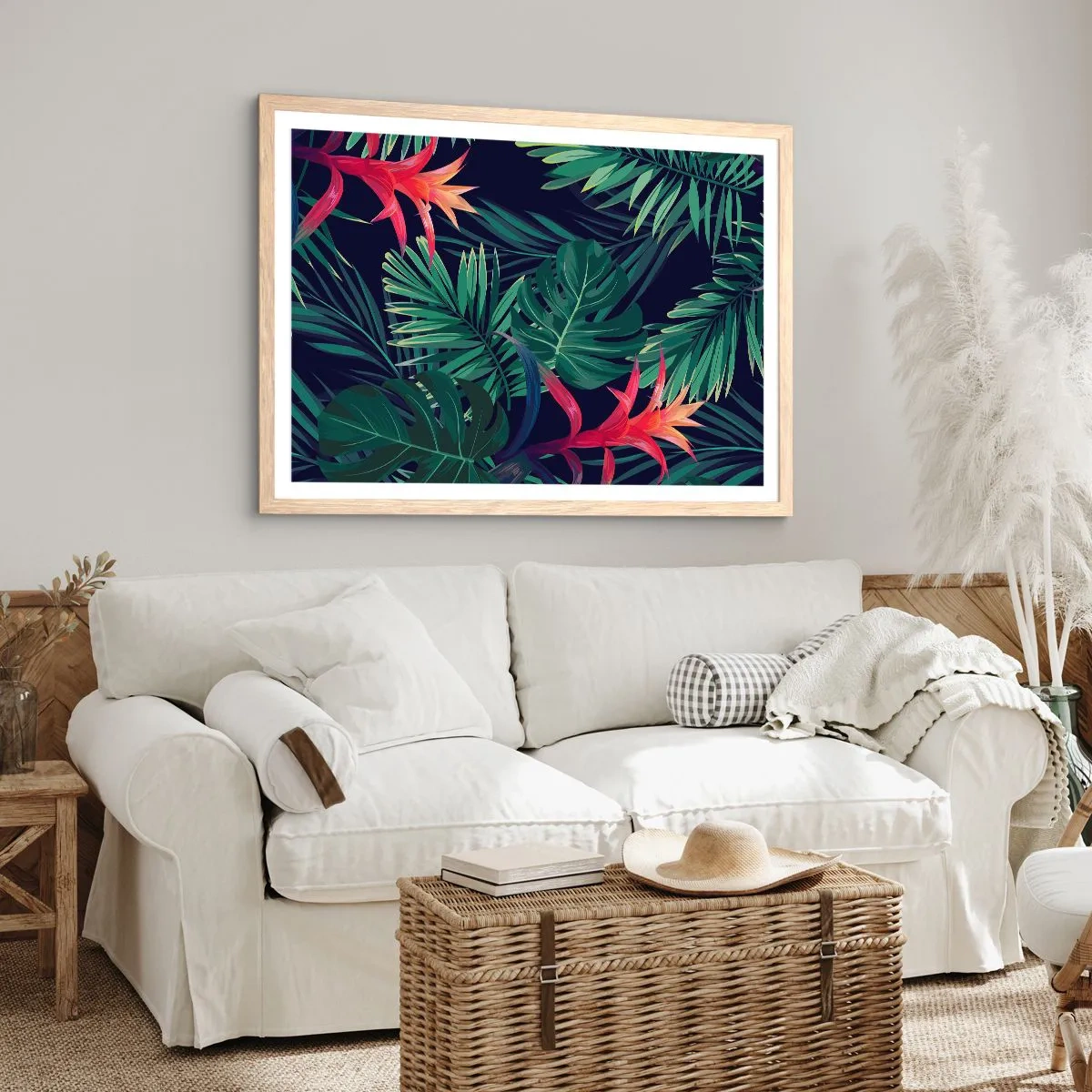 Affisch i ram av ljusek - Brinna i grönskan - 100x70 cm