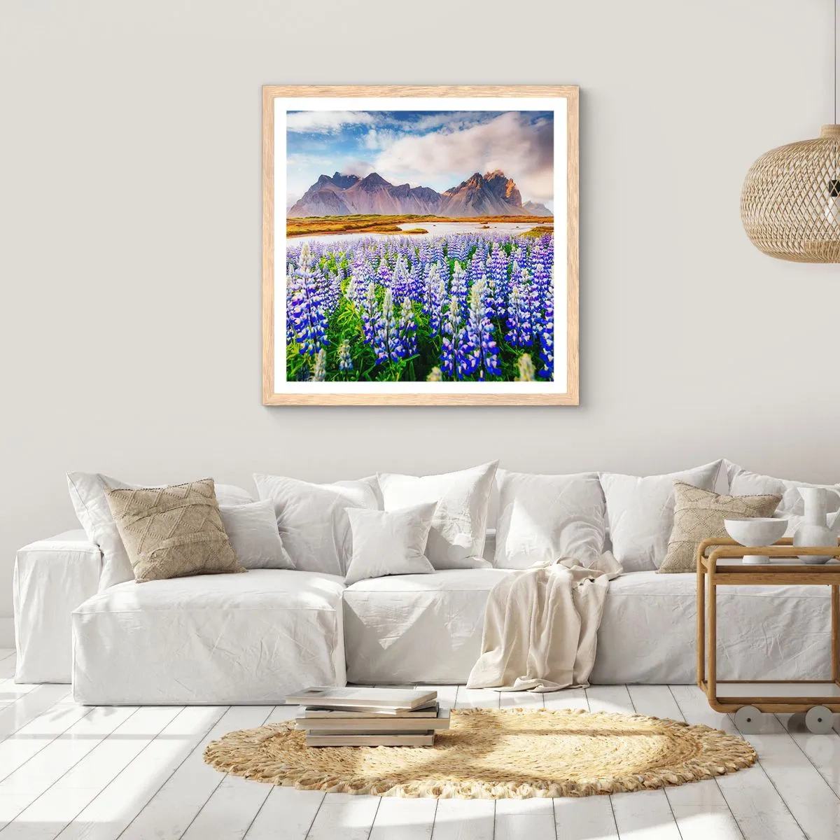 Affisch i ram av ljusek - Styrka och stränghet bredvid mildhet - 40x40 cm