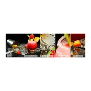 Provbit av självhäftande fototapet Deluxe Sticker - Trolla fram smaken - Dryck, Cocktail, Shaker - 100x30 cm