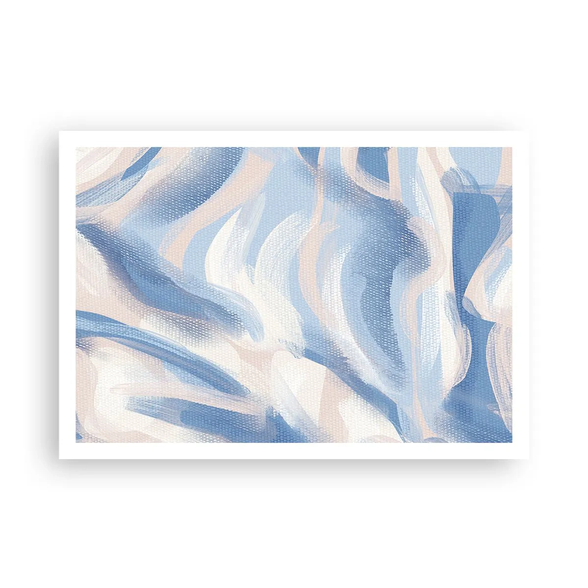 Affisch - Blå krusningar - 100x70 cm