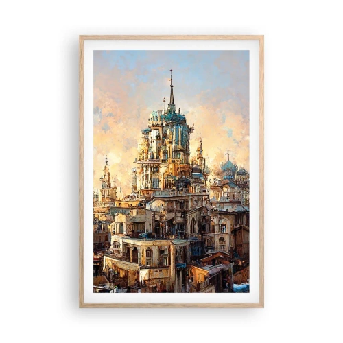 Affisch i ram av ljusek - Städernas stad - 61x91 cm