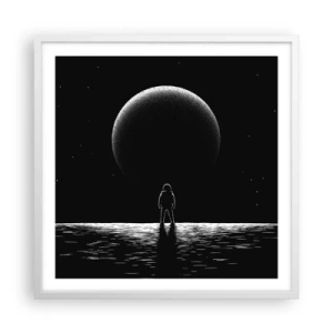 Affisch i vit ram - Ansikte mot ansikte - 60x60 cm