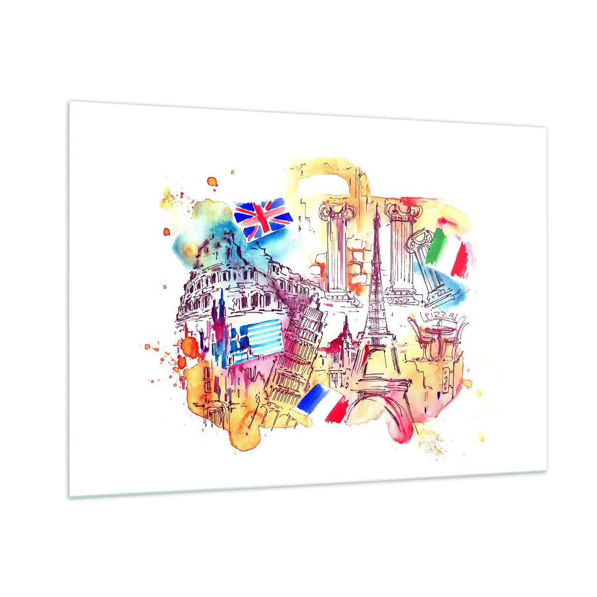 Glastavla - Bild på glas - Europeisk turné - 100x70 cm