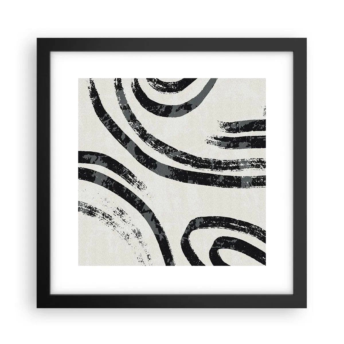 Affisch i svart ram - Halvstoppad - 30x30 cm