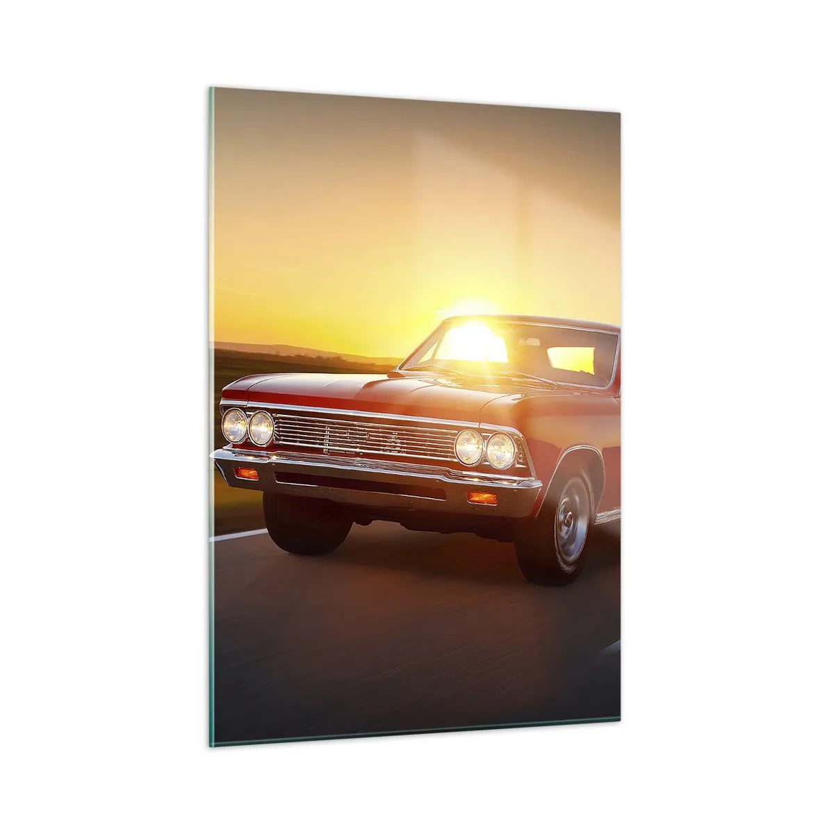 Glastavla - Bild på glas - Lusten är rödfärgad - 50x70 cm