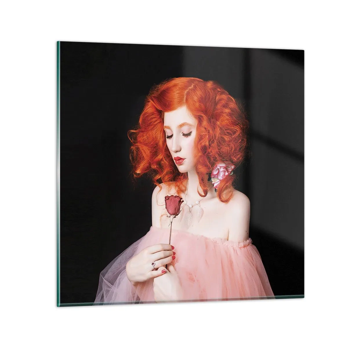 Glastavla - Bild på glas - I Barockstil - 30x30 cm