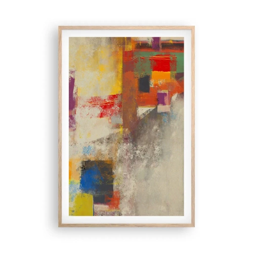 Affisch i ram av ljusek - Färgernas geometri - 61x91 cm