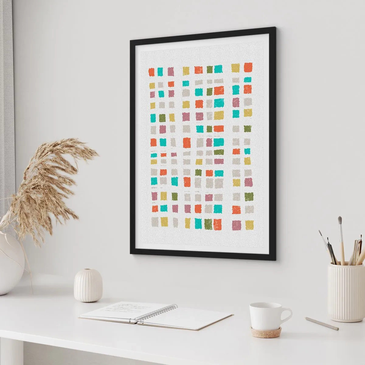 Affisch i svart ram - Ett okänt spel - 30x40 cm