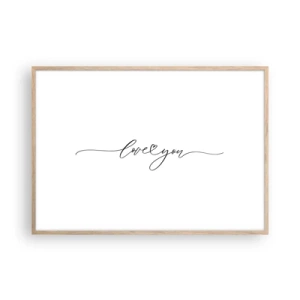 Affisch i ram av ljusek - Svart på vitt - 100x70 cm