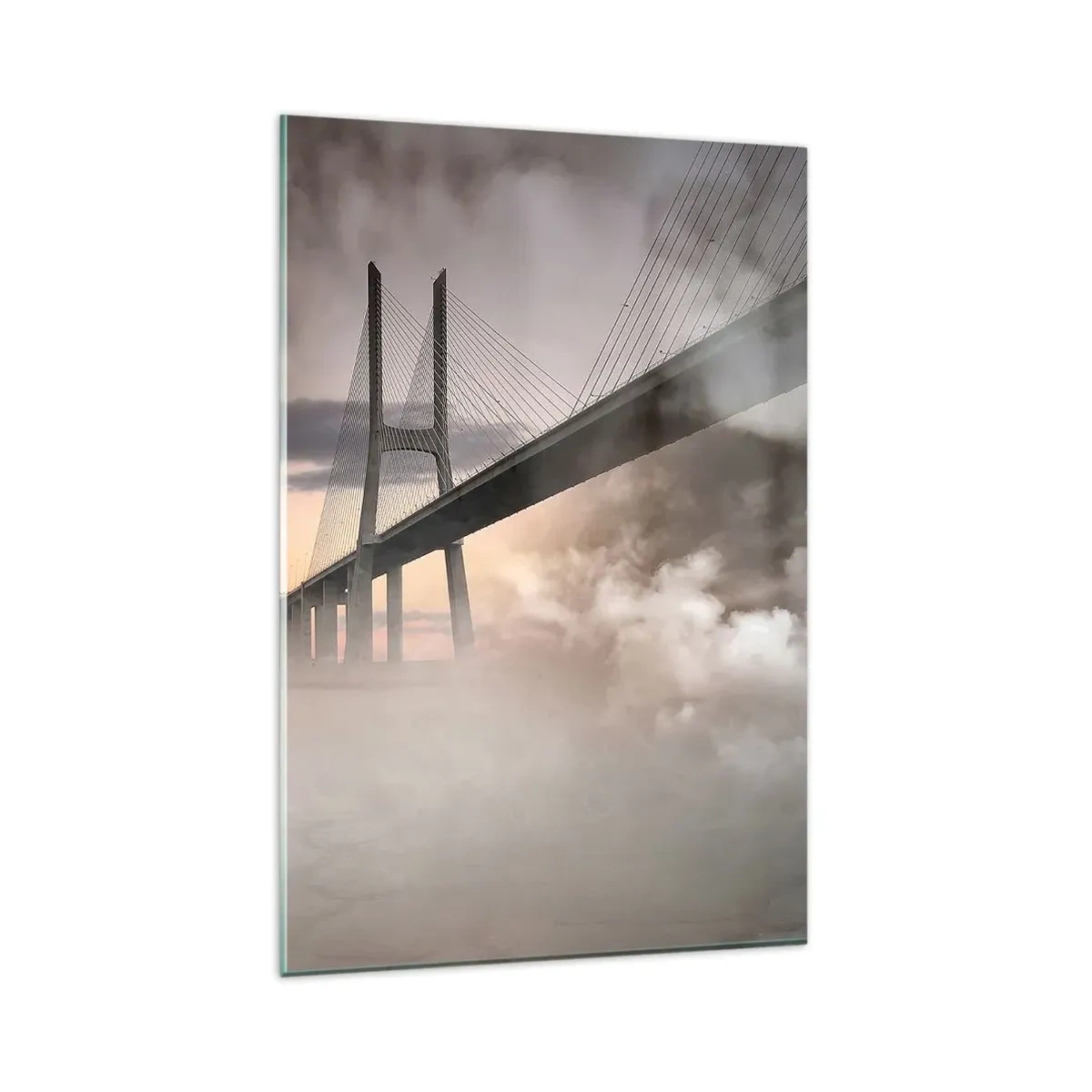 Glastavla - Bild på glas - Vid en flod som inte finns  - 80x120 cm