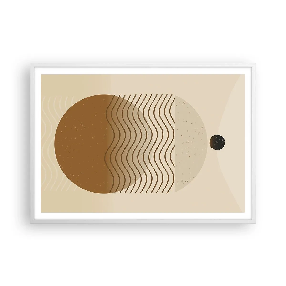 Affisch i vit ram - Om geometriska figurers ursprung - 100x70 cm