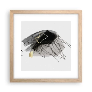 Affisch i ram av ljusek - I svart och guld - 30x30 cm