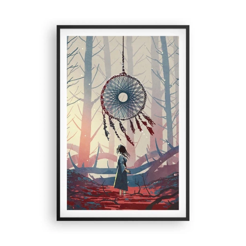 Affisch i svart ram - Hemlighetsfull ritual av lyckan - 61x91 cm