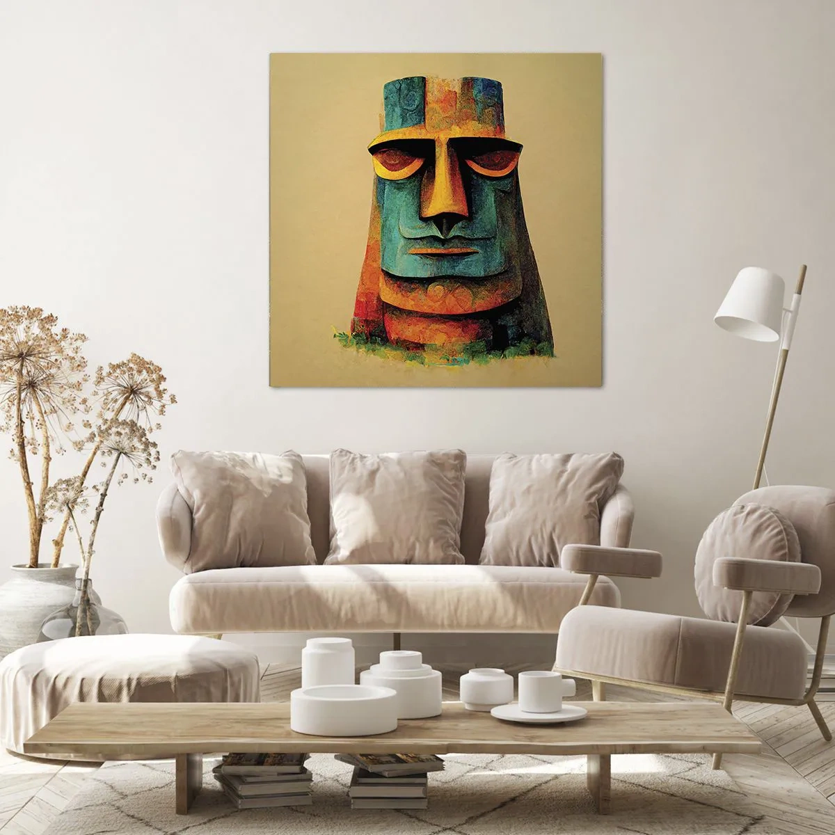 Canvastavla - Bild på duk - Statylik, men ändå sympatisk - 30x30 cm