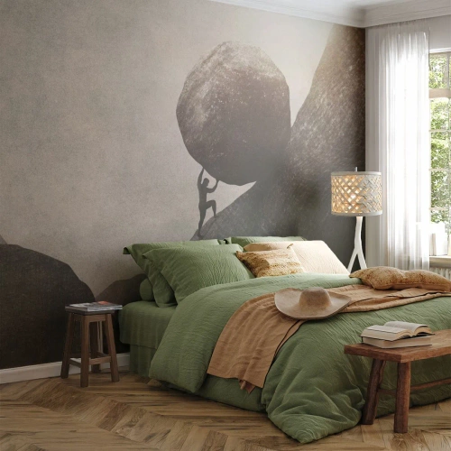 Fototapet Premium Sand - Jag tror i strid mot hoppet - Abstraktion, Bit, Tvinga - 350x256 cm