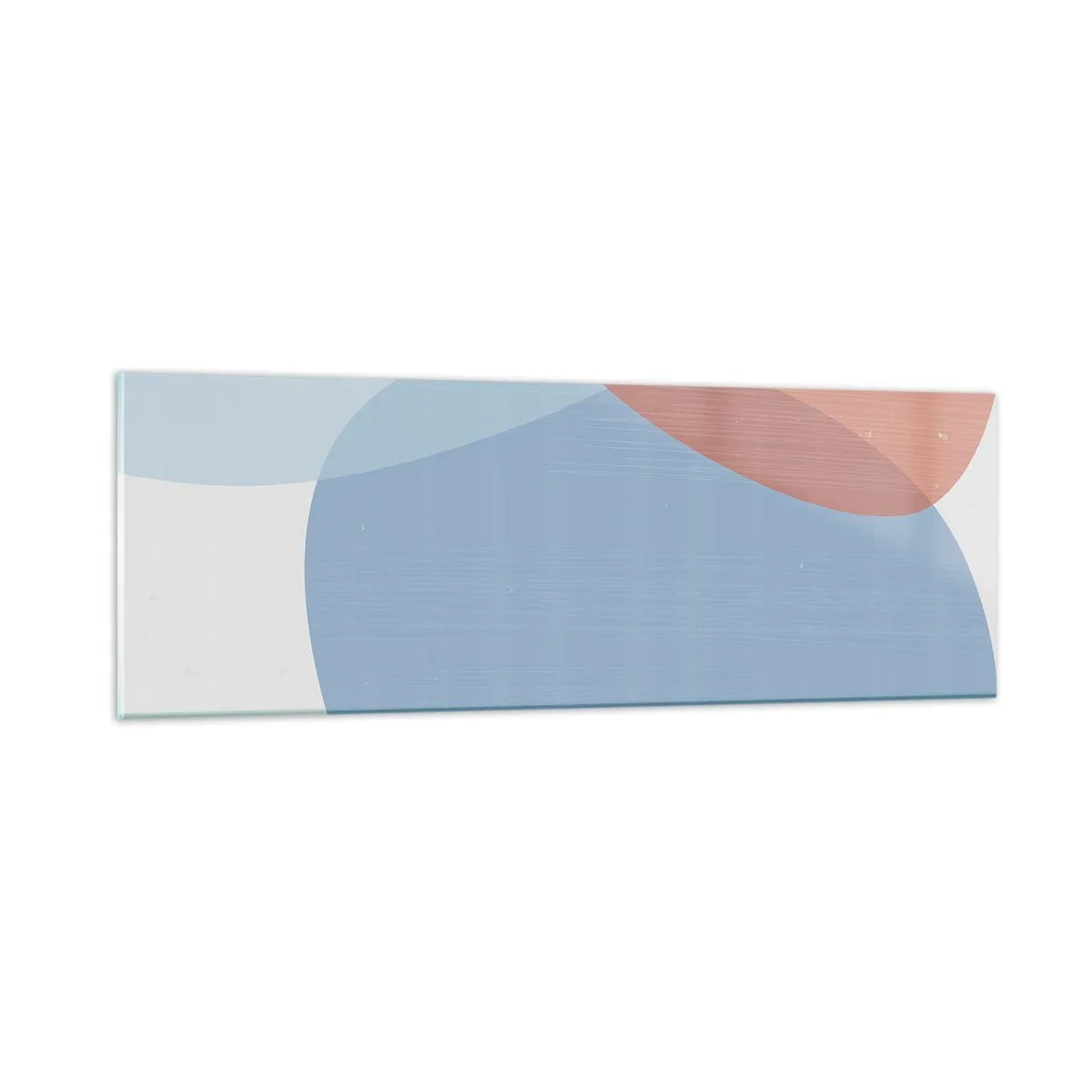 Glastavla - Bild på glas - Pastellfärgade relationer - 90x30 cm