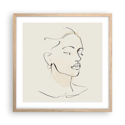 Affisch i ram av ljusek - Säkra drag - 50x50 cm