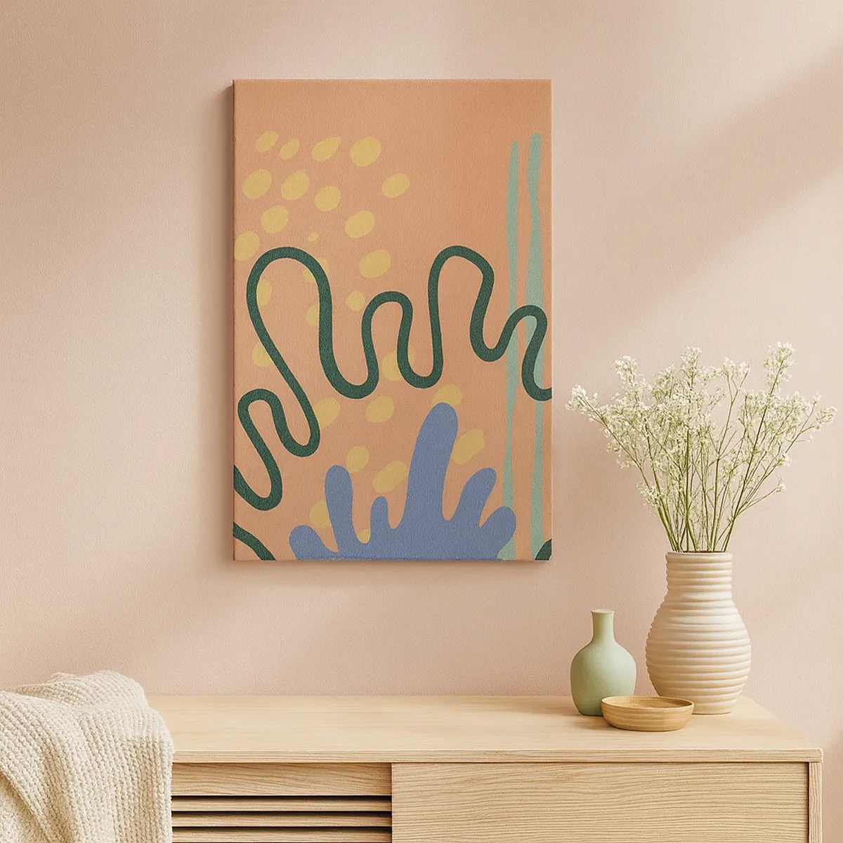 Canvastavla - Bild på duk - Abstraktion: naturens mångfald - 50x70 cm