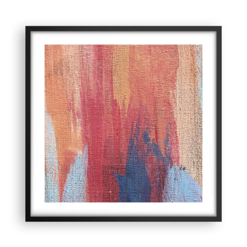 Affisch i svart ram - Rinnande regnbåge - 50x50 cm