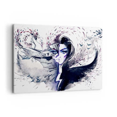 Canvastavla - Bild på duk - Demonisk och vacker - 100x70 cm