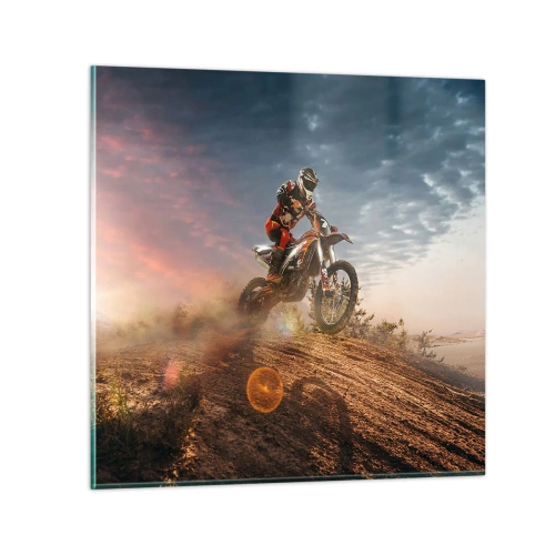 Glastavla - Bild på glas - För segern - 70x70 cm