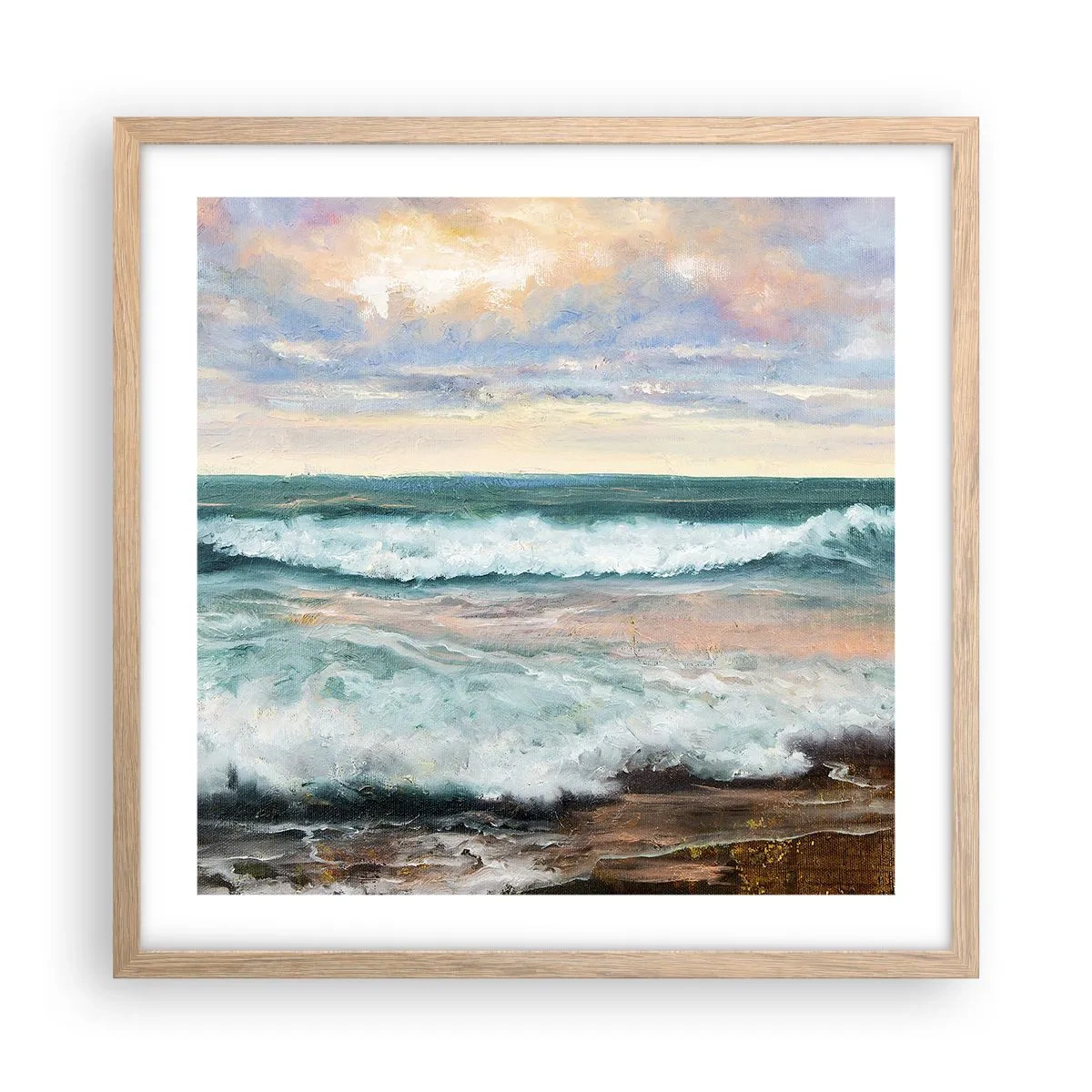 Affisch i ram av ljusek - Här kan du släta ut din själ - 50x50 cm