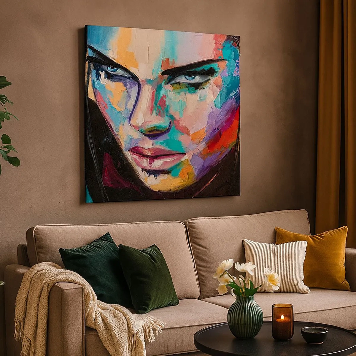 Canvastavla - Bild på duk - Vilt hjärta - 30x30 cm