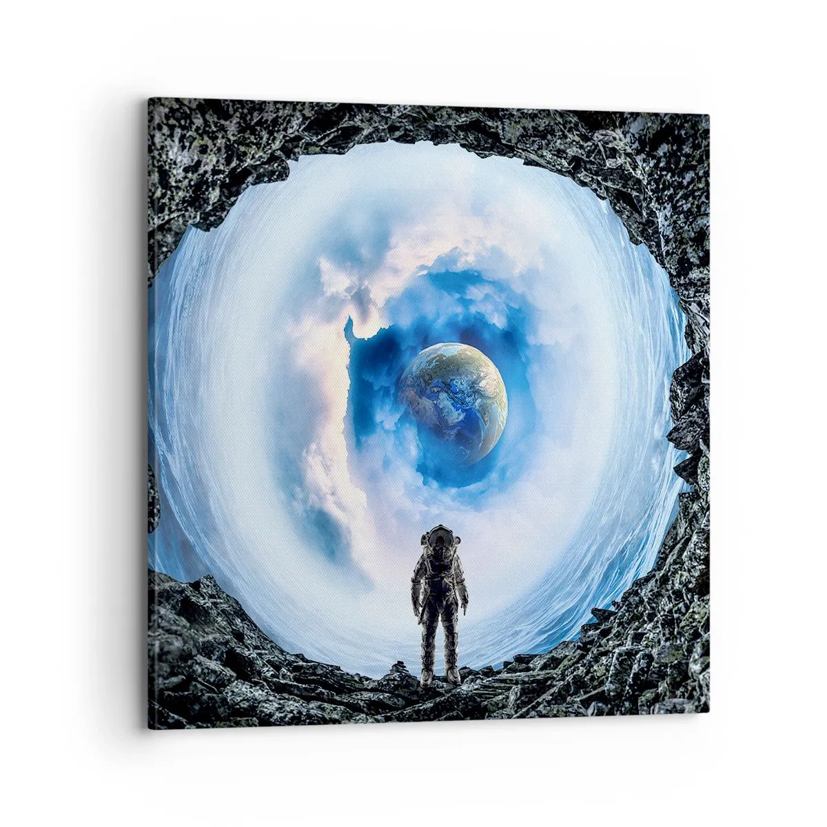 Canvastavla - Bild på duk - Det är inte långt kvar hem - 70x70 cm