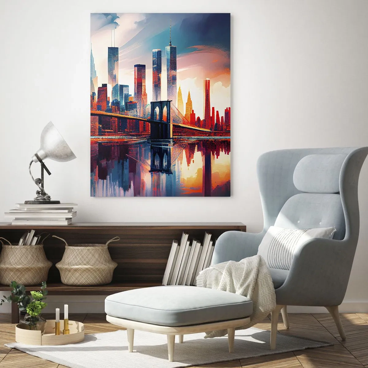 Glastavla - Bild på glas - Fenomenala New York - 50x70 cm