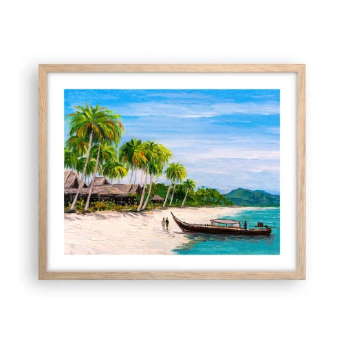 Affisch i ram av ljusek - En exotisk dröm - 50x40 cm