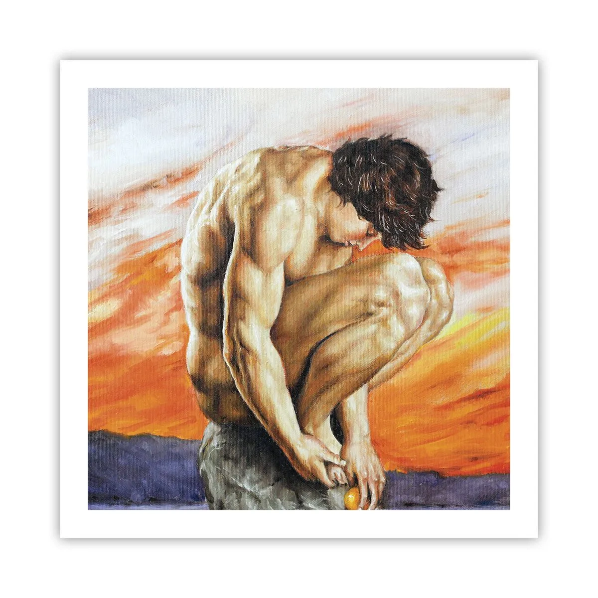 Affisch - Försänkt i sig själv - 60x60 cm