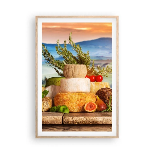 Affisch i ram av ljusek - Italiensk livsglädje - 61x91 cm