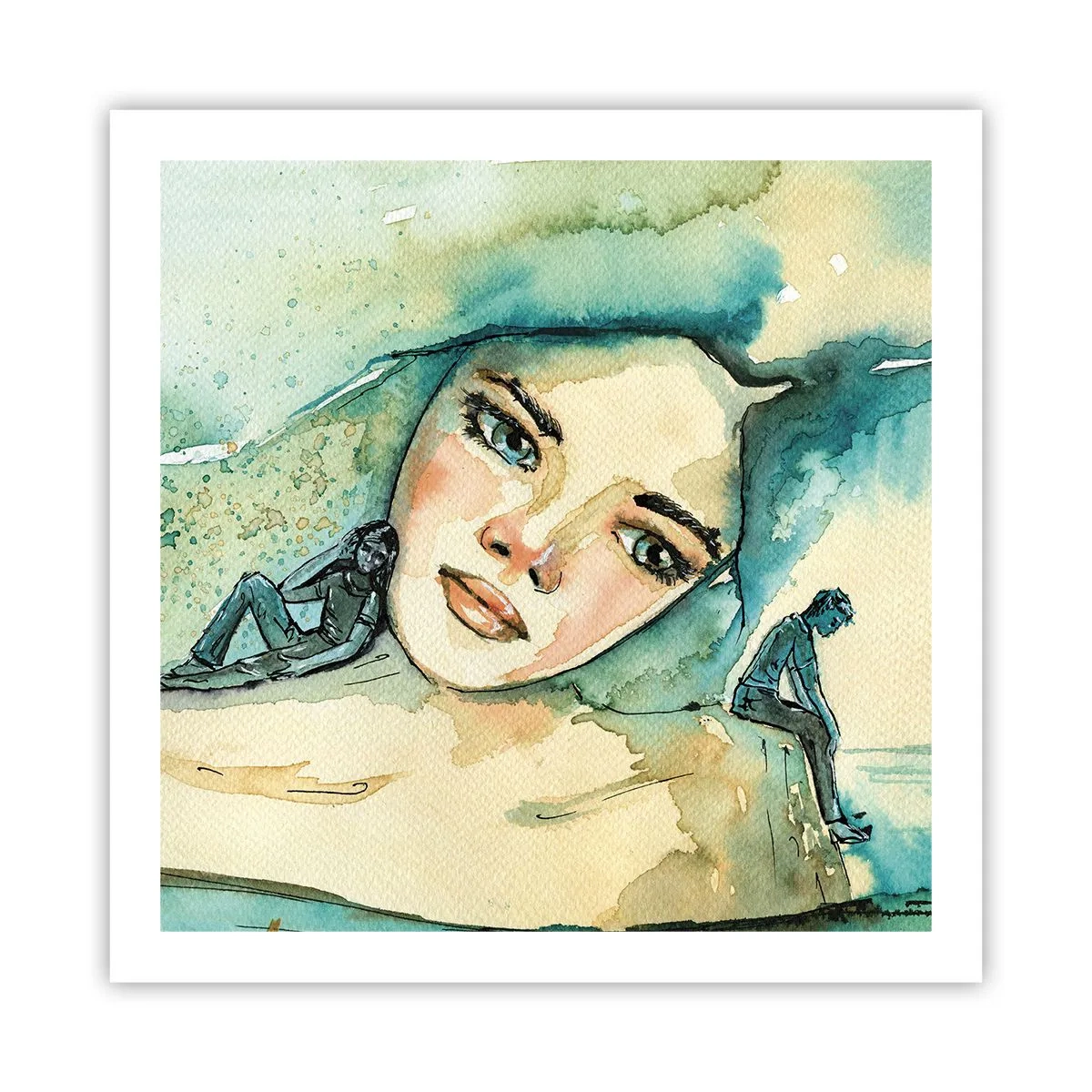 Affisch - Am I blue? - 60x60 cm