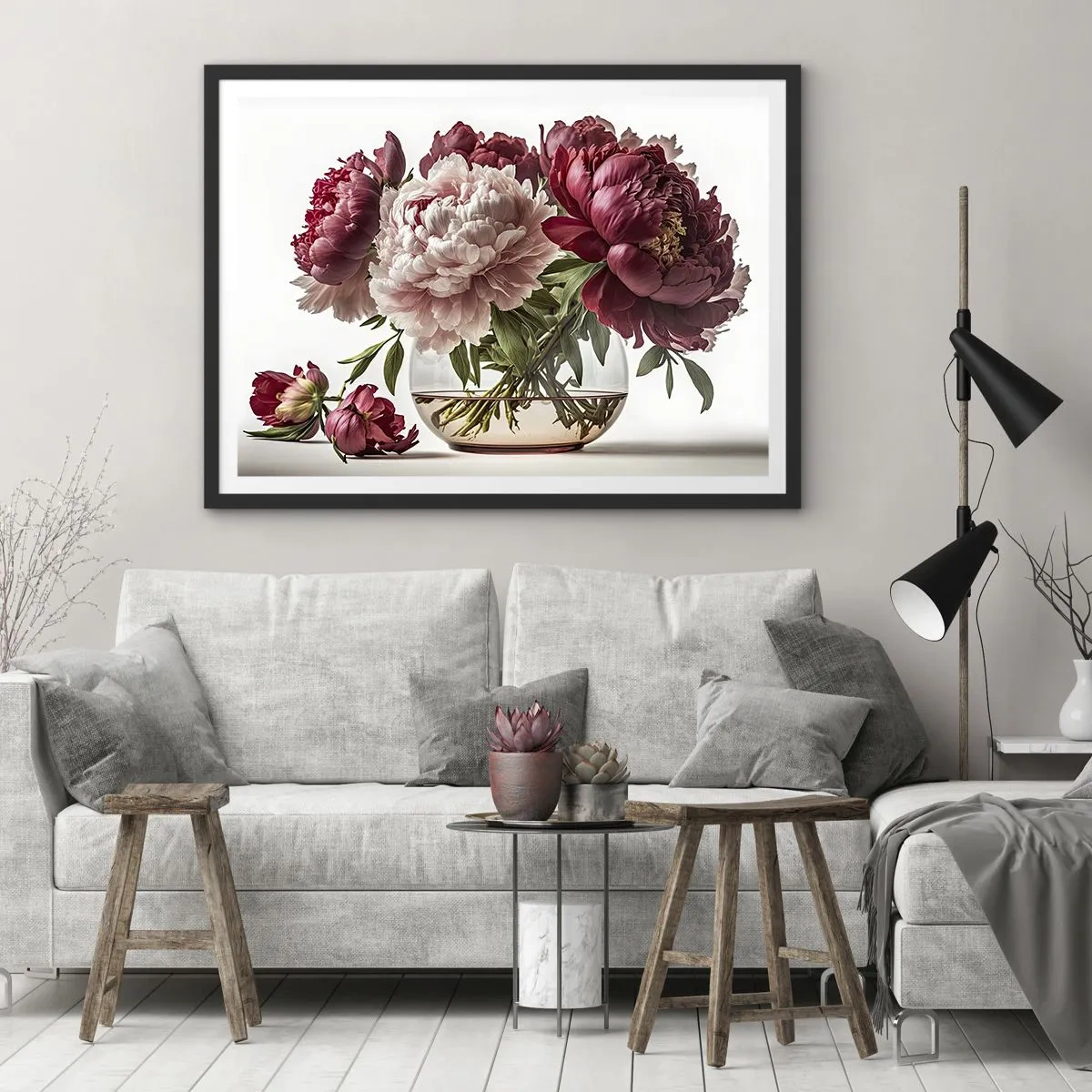 Affisch i svart ram - I full blom av skönhet - 70x50 cm