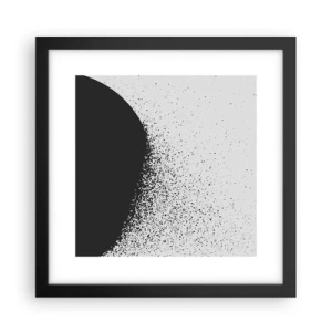 Affisch i svart ram - Partiklarnas rörelse - 30x30 cm