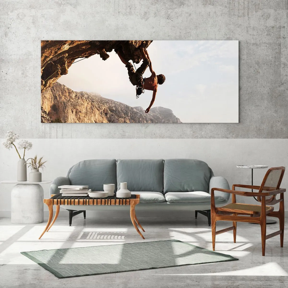 Glastavla - Bild på glas - Världen i näven - 120x50 cm