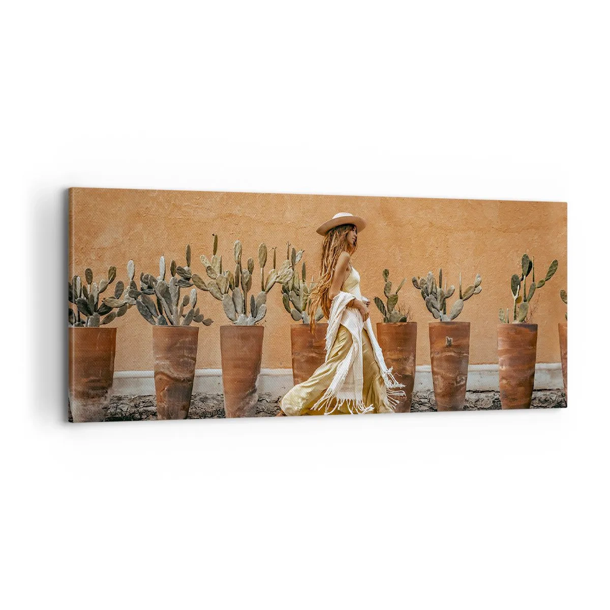 Canvastavla - Bild på duk - I hippiestil - 100x40 cm