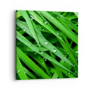 Canvastavla - Bild på duk - Spela grönt - 40x40 cm
