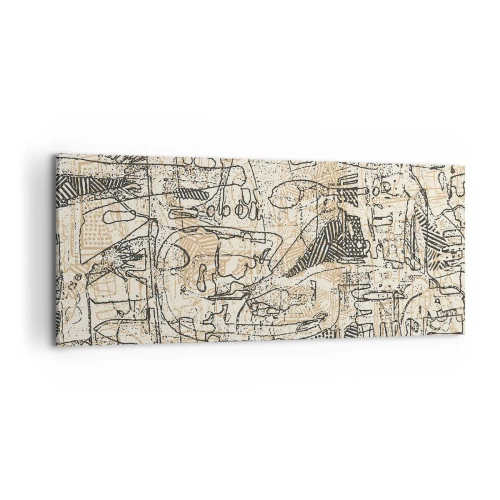 Canvastavla - Bild på duk - Väntar på avkodning - 100x40 cm