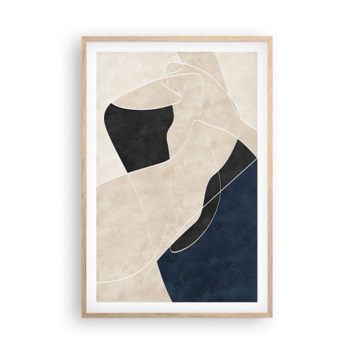 Affisch i ram av ljusek - Abstrakt komposition - färgkontrast - 61x91 cm