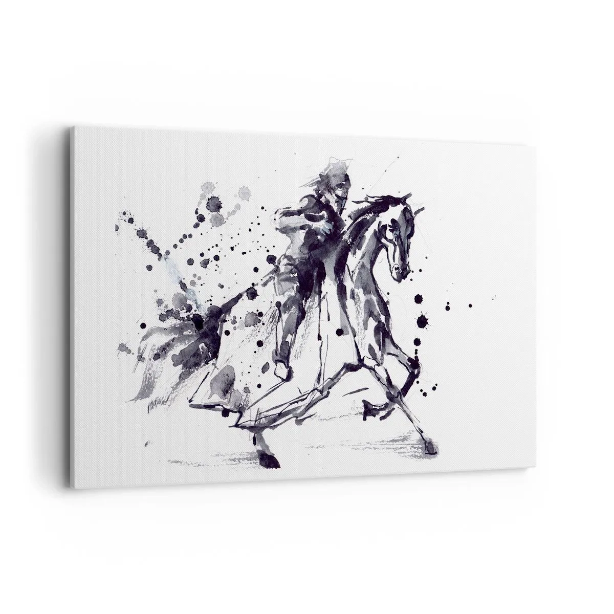 Canvastavla - Bild på duk - Svart riddare - 120x80 cm