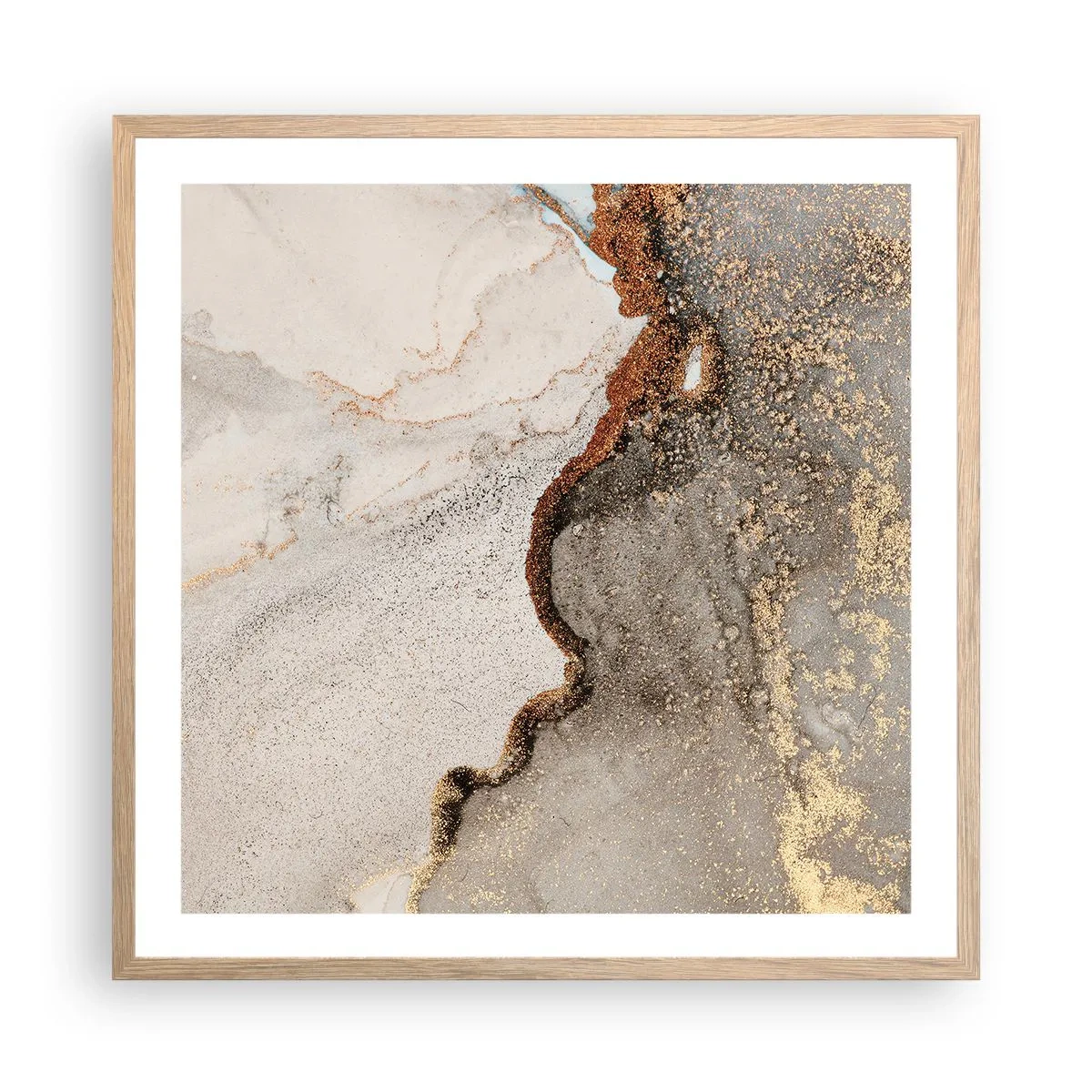 Affisch i ram av ljusek - På färgernas gräns - 60x60 cm