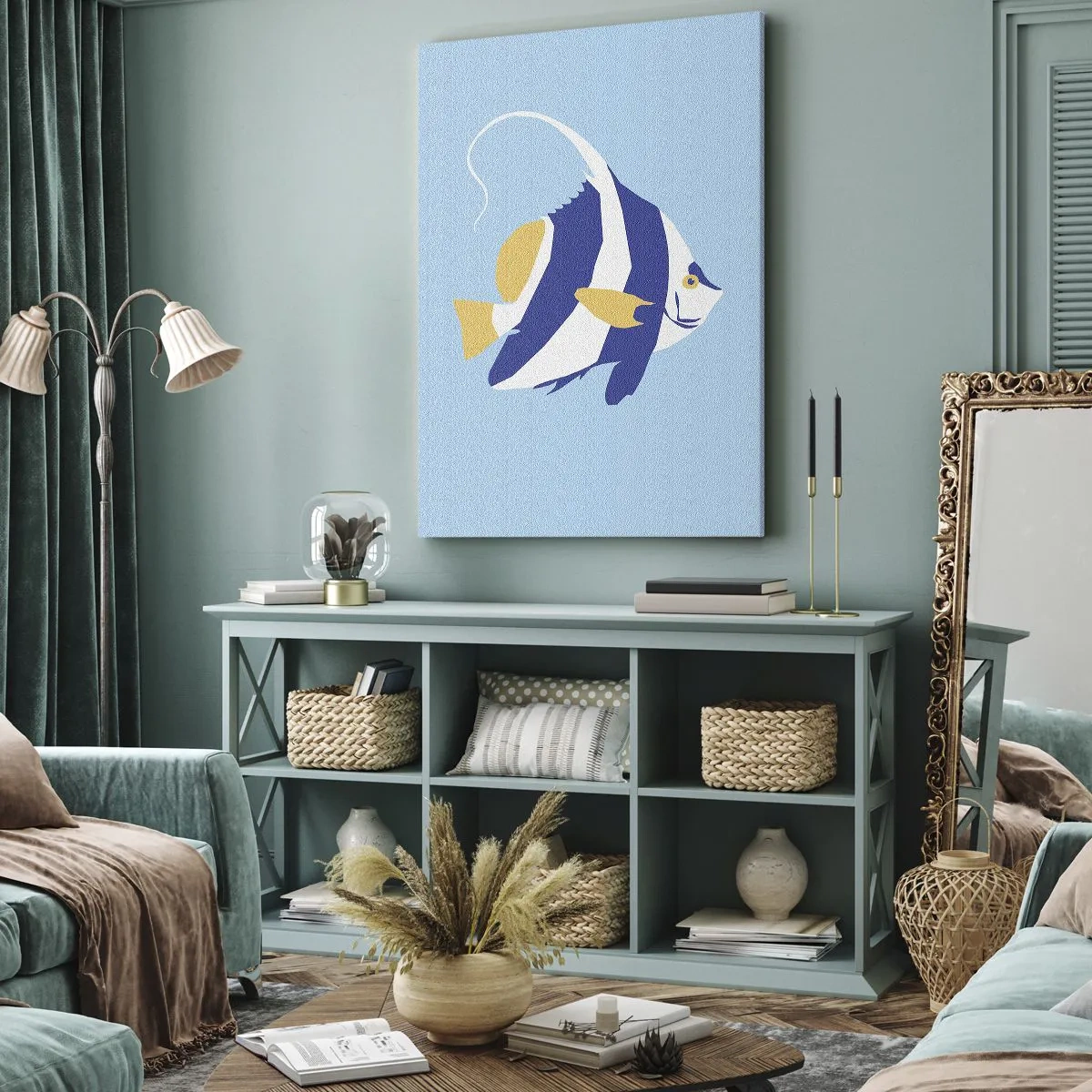 Canvastavla - Bild på duk - Miss av tropiska vatten - 65x120 cm