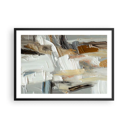 Affisch i svart ram - Färgstarka lager på lager - 70x50 cm