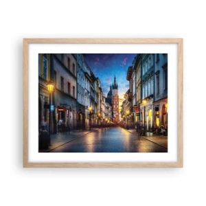 Affisch i ram av ljusek - Krakows charm - 50x40 cm