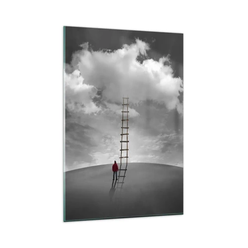 Glastavla - Bild på glas - Allt är möjligt - 80x120 cm