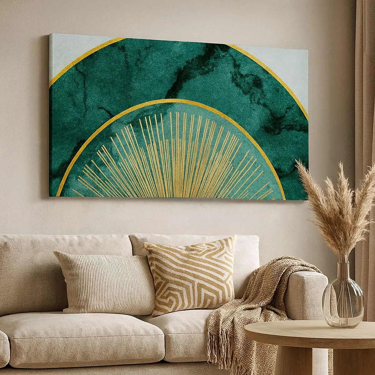 Canvastavla - Bild på duk - Ett annorlunda solsystem - 100x40 cm