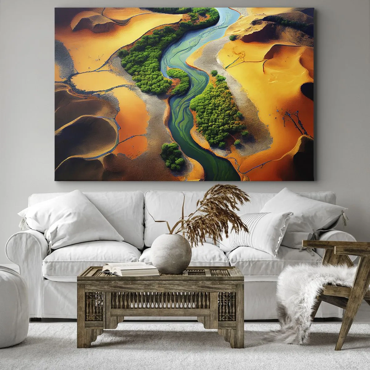 Canvastavla - Bild på duk - Livgivande flod - 70x50 cm